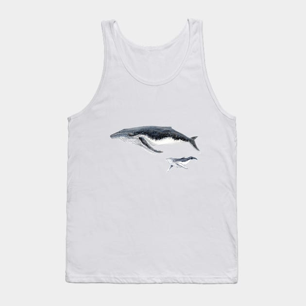 Humpback whale mother and baby whale Tank Top by chloeyzoard